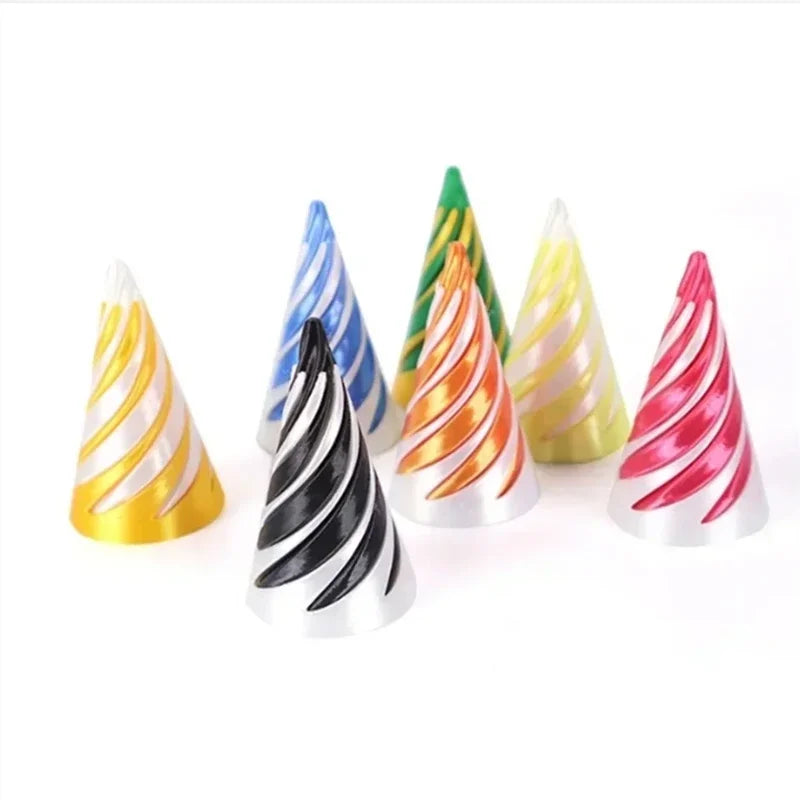 3D Printing Decompression Spinning Toy Through Pyramid Toy Spiral Cone Helix Screw Passthrough Sculpture Decor Toy Oasis Select