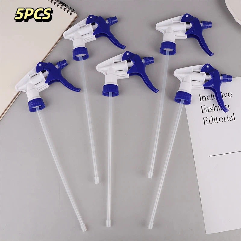 5Pcs Durable Spray Bottle Trigger Nozzle Set for Hair Styling Garden Plant Watering - Compatible with Beverage Coke Bottles Oasis Select Blue