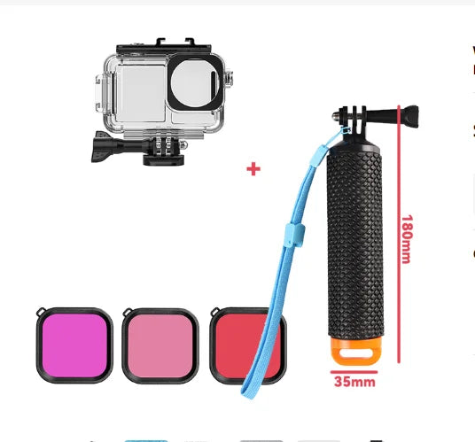 45M Waterproof Dive Case + Filters for DJI OSMO Action 3/4/5 Pro