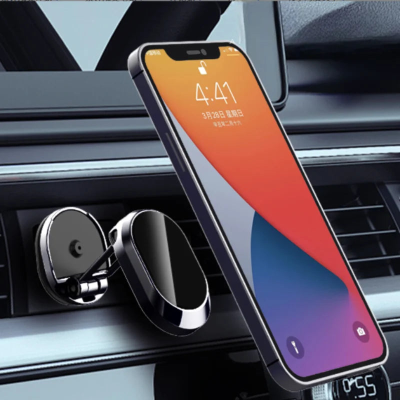 720° Rotation Foldable Magnetic Car Phone Holder Adjustable Universal Dashboard Stand Air Vent Mount GPS For iPhone Samsung Oasis Select
