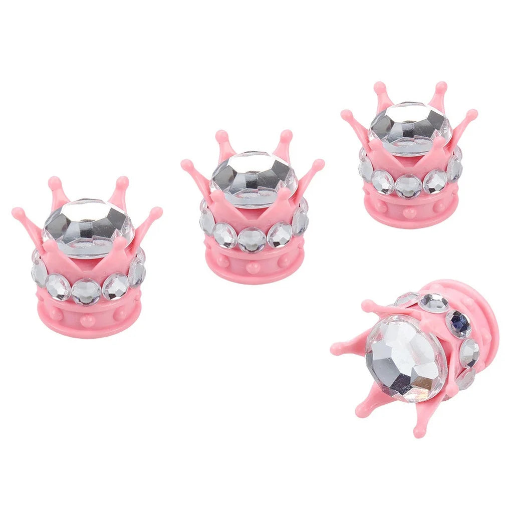 Car tire modification accessories Crown valve cap Diamond valve core cap Inlaid diamond valve cap Car supplies Oasis Select