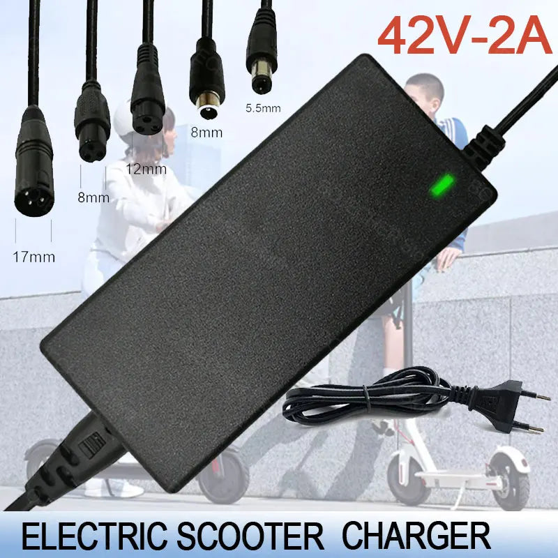 42V 2A Lithium Battery Charger Balance Bike Electric Scooter Power Adapter Universal 5Plugs For 36 25.9V 24V Lithium Battery Oasis Select