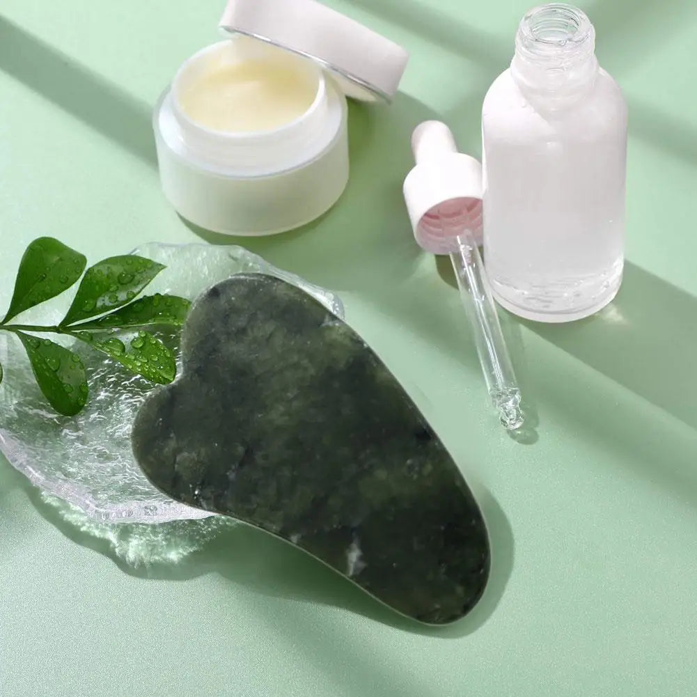 Jade Gua Sha Board Set – Heart-Shaped Face & Body Scraping Tool Gua Sha Massage Tool Oasis Select