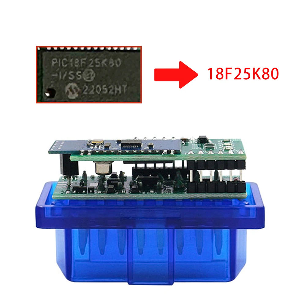 ELM327 V1.5 Bluetooth OBD2 Scanner – Real PIC18F25K80 Chip OBD2 Diagnostic Scanner Oasis Select