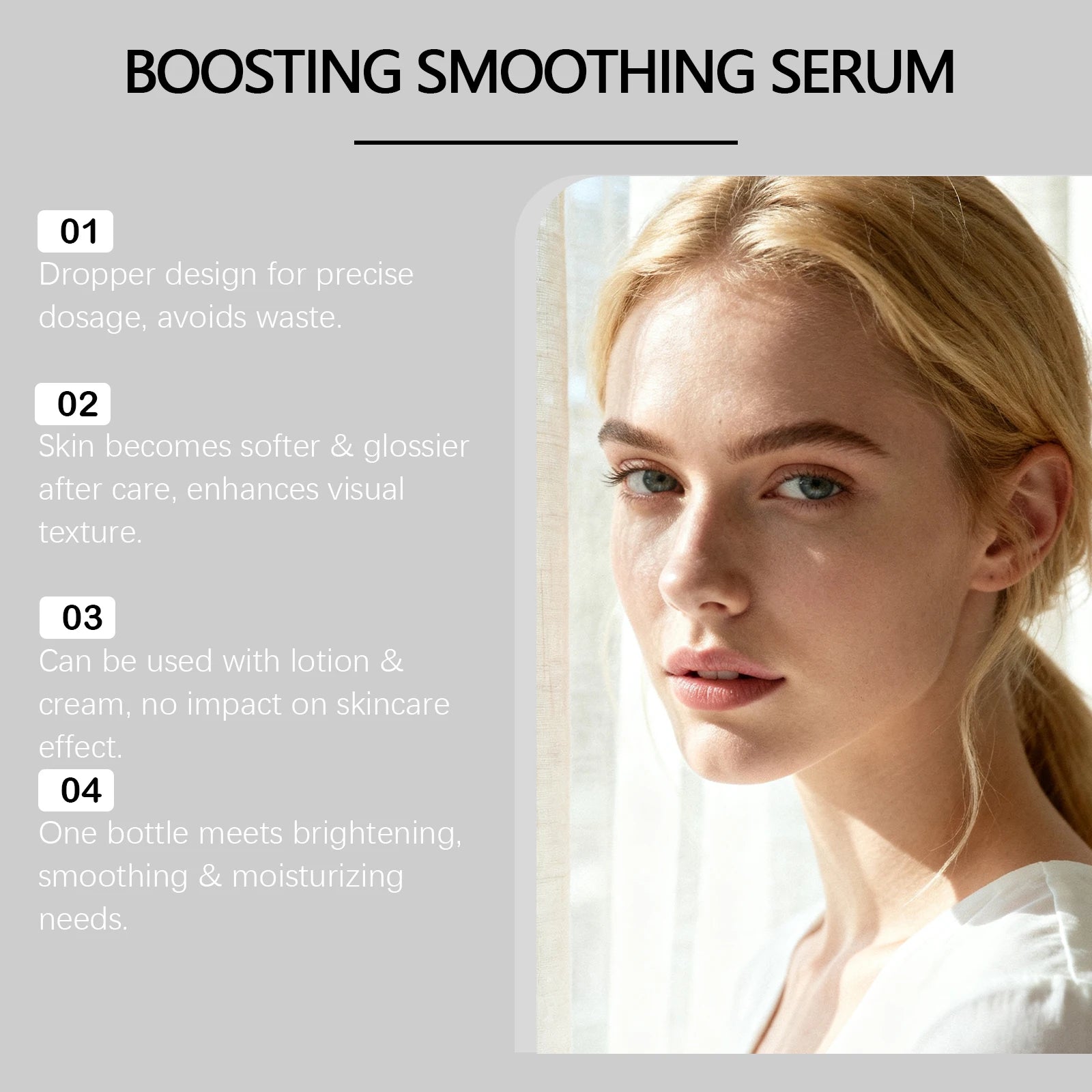 NAD+ Peptide Boosting Smoothing Serum Firming Hydrating Anti-Aging Serum Radiant Glow Face Essence Hyaluronic Acid Brightening Oasis Select