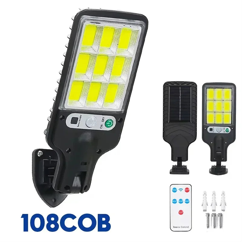 15000LM Solar Light Outdoor Sunlight Motion Sensor Wall Lamp Waterproof 240°lighting Lantern Flashlight Garden Street External Oasis Select 108COB