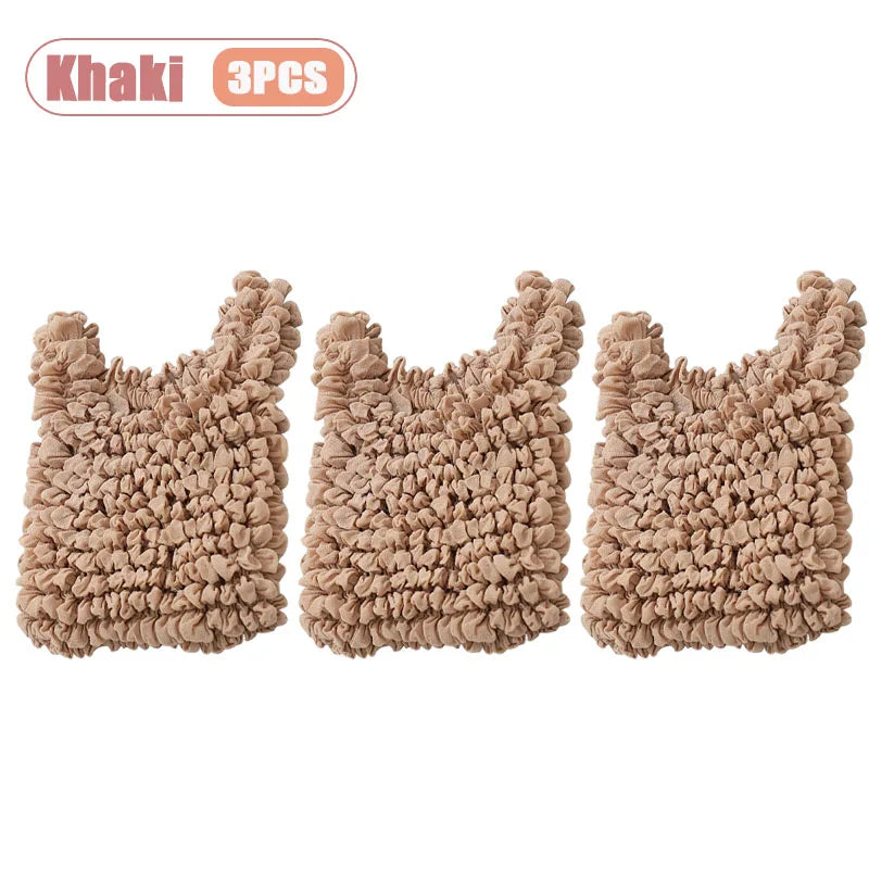 Magic Expandable Shopping Bag Large Capacity Pleated Tote Reusable Foldable Handbag Portable for Grocery Travel Picnic Oasis Select Khaki-3PCS