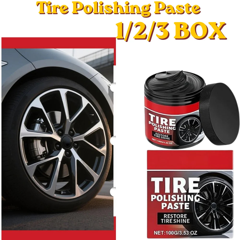 Tire polishing compound Tyre Dressing Paste 1/2/3 PCS Anti-Cracking & UV Protection Gloss Tire Wax Care Kit Oasis Select