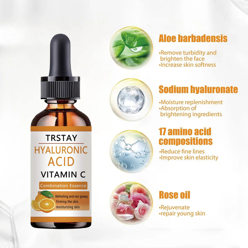 TRSTAY Hyaluronic Acid Brightening Serum - Deeply Hydrates and Nourishes Skin for a Radiant Glow Oasis Select
