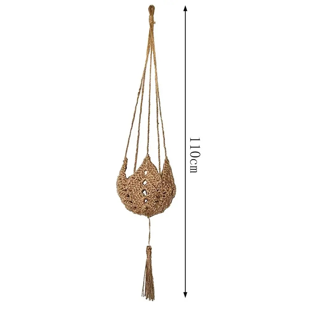 Macrame Hanging Planter | Hand-Woven Hemp Rope Plant Hanger