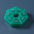 1/2/3pcs Portable Mini Seven Days Small Pill Box One Week Seven Days A Week Pill Organizers Multifunctional Medicine Case Oasis Select 1pcs-Green
