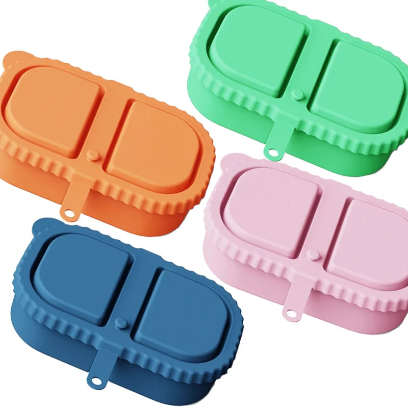 Silicone Double Compartment Seasoning Box – Portable & Foldable Seasoning Storage Box Oasis Select
