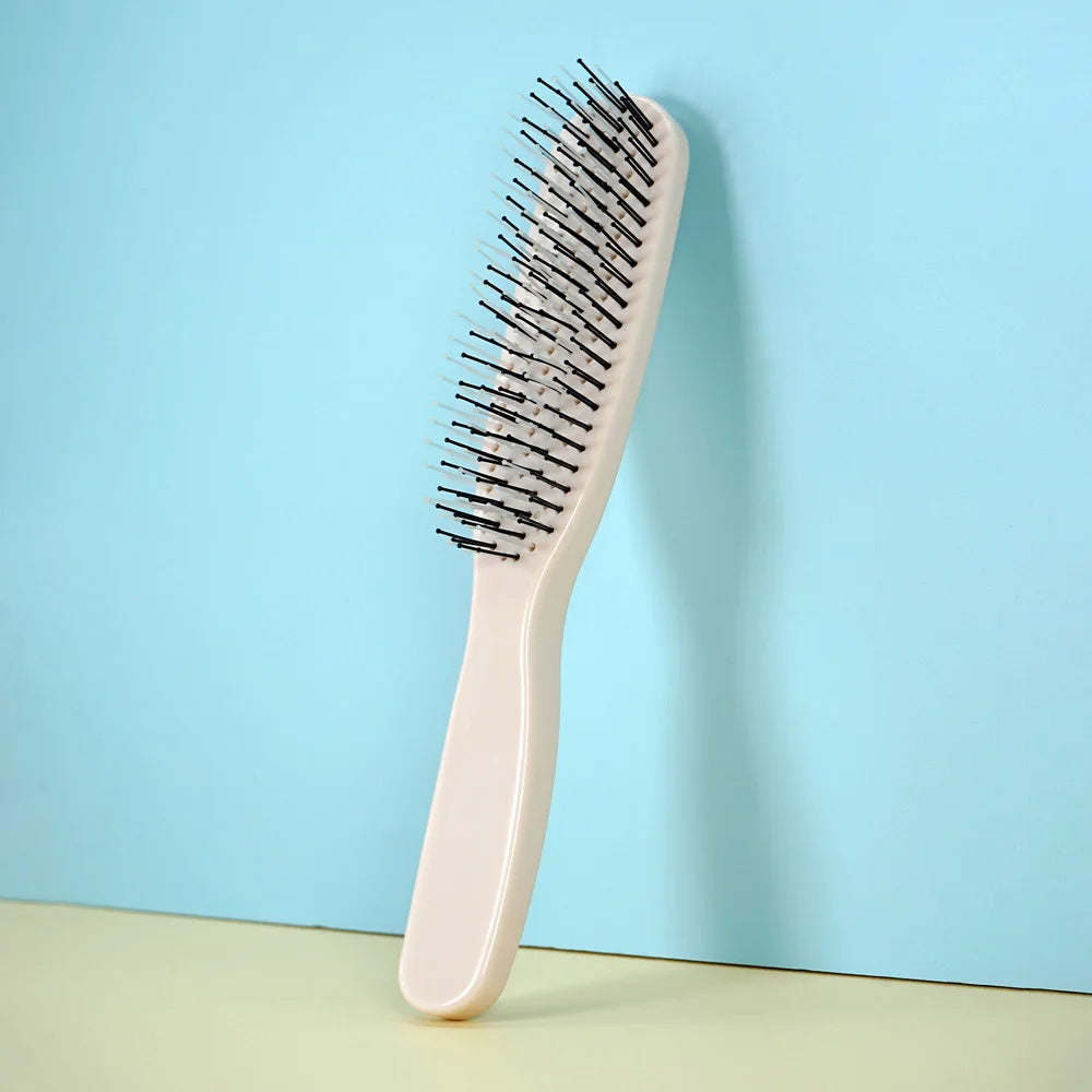 Multicolor Plastic Hair Brushes Set Gentle Detangling Styling All Hair Types Daily Use Smooth Combing Experience for Home Travel Oasis Select SZ85-pink