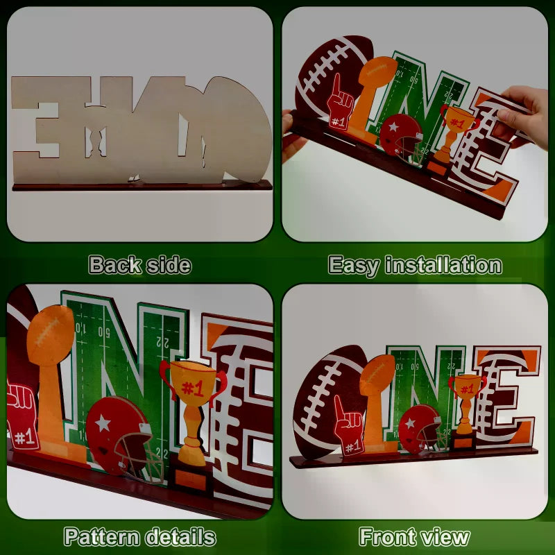 First Year Down Birthday Party Decorations 1st Birthday Decorations Wooden Sign First Year Down One Sign For Football Championsh Oasis Select