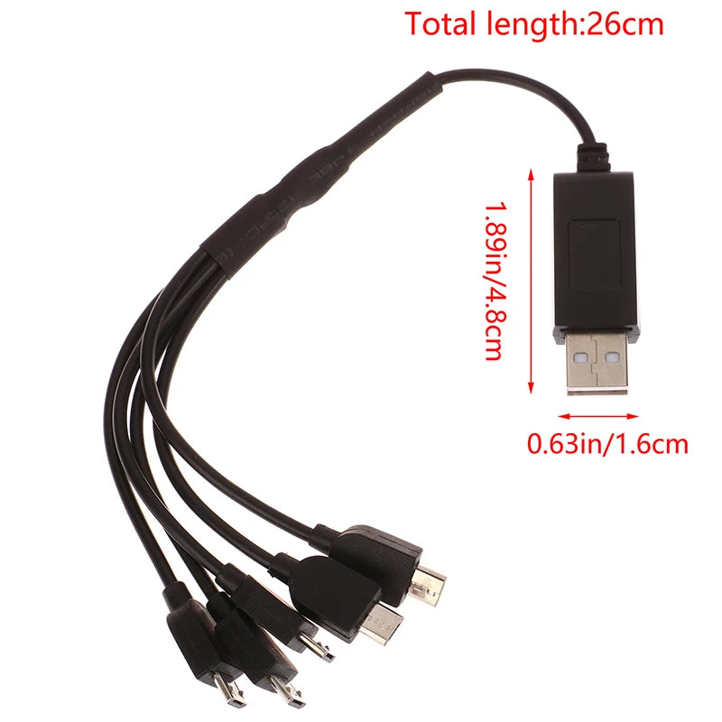 1Pc 3.7V 500mAh 5 in 1 Charger For E58 XS809 Battery Multi-function Charging Cable Rc Drone Lithium Battery Charger Accessory Oasis Select