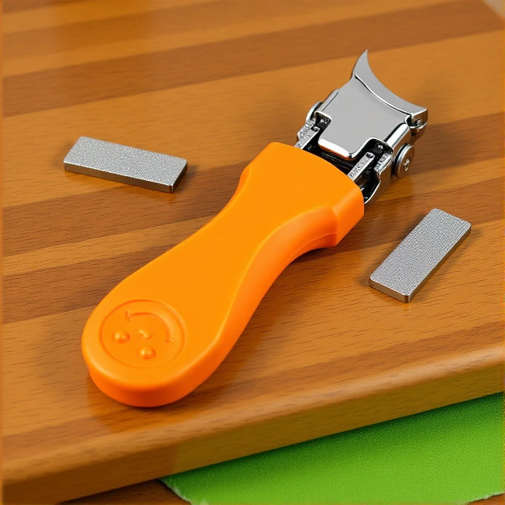 Stainless Steel Toenail Clipper – 45° Blade & Anti-Splash