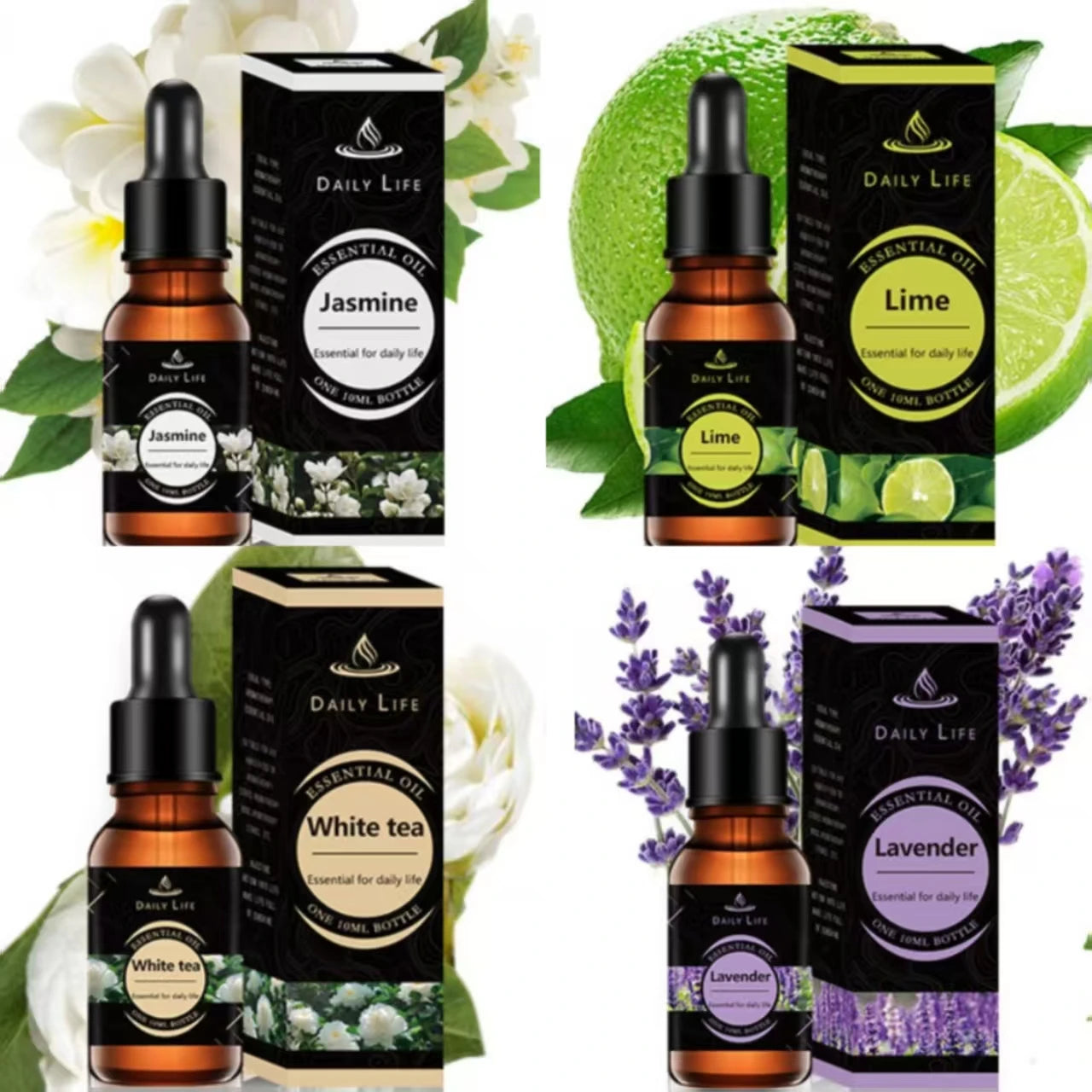 4PCS*10ml Essences Kit for Aromatherapy Machine Diffuser and Hydrosoluble Environment Humidifier Oasis Select C 10ml