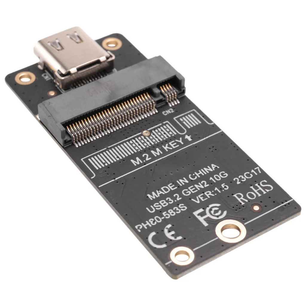 M.2 to Type-C SSD Enclosure Adapter M2 NVME HDD Enclosure Interposer Board JMS583 Chip 10Gbps Support 2230 2242 2260 SSD Oasis Select Default Title