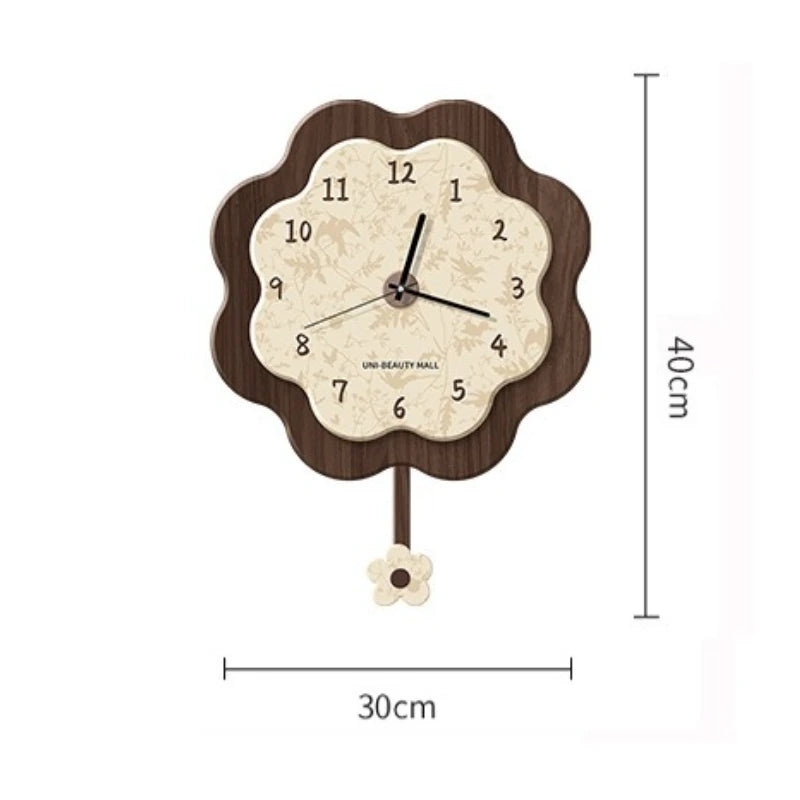 Middle Ancient Style Creative Art Wall Clock New High-end Feeling Living Room Dining Room Bedroom Home Wall Clock Oasis Select clock