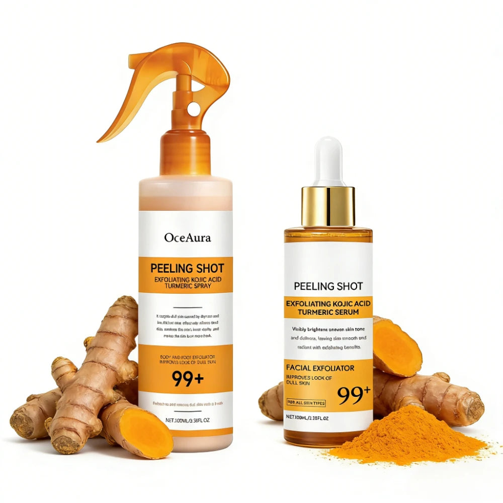 Kojic Acid & Turmeric Exfoliating Serum Spray | Skin Care