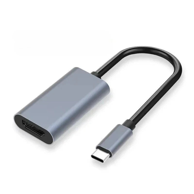 TYPE C to HDMI-Compatible 4K Adapter USB C USB3.1 Male to HDTV Female Converter Cable for Laptop Tablet TV MacBook Oasis Select Grey 20cm