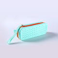 Waterproof Silicone Glasses Case for Swimming, Soft & Breathable Eyeglasses Protector Bag, Swim Gear Accessories Storage Pouch Oasis Select light green