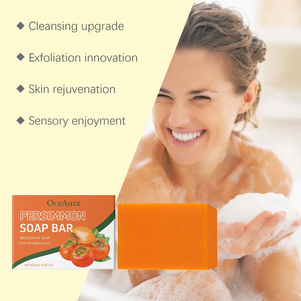 Persimmon Bath Soap – Exfoliating, Moisturizing Body Bar Exfoliating Bar Soap Oasis Select