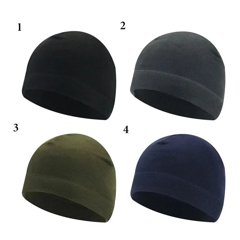 Men Polar Fleece Caps Winter Warm Outdoor Sports Skiing Cycling Cap Hat Windproof Soft Beanie Cap Women Ski Bike Hat Caps Oasis Select 01-02-03-04