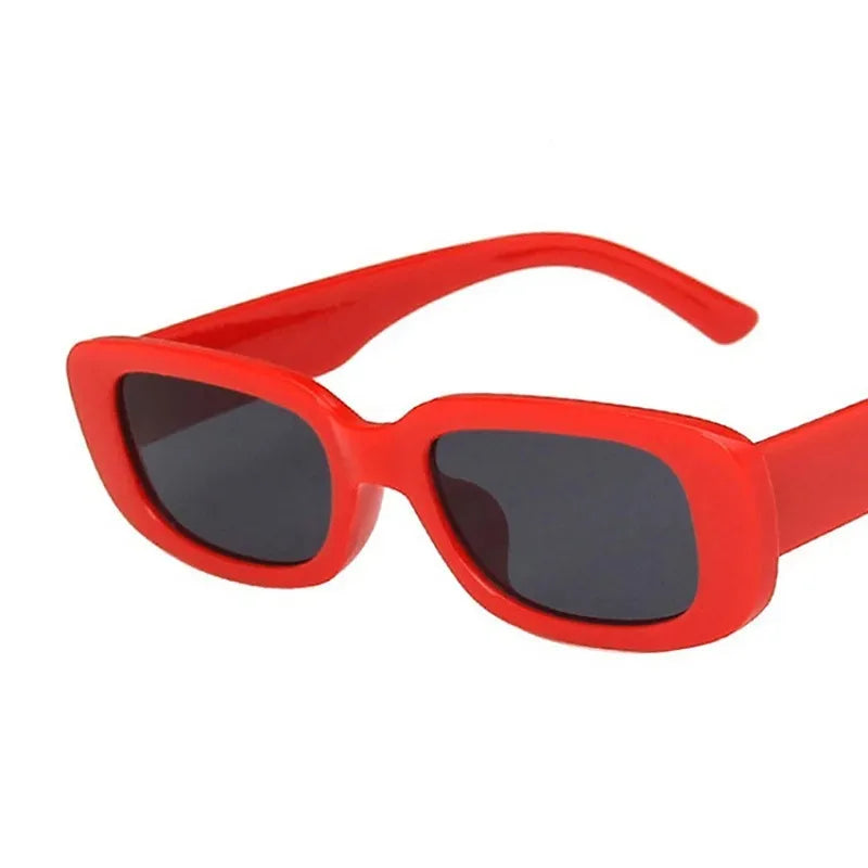 Fashion Sunglasses Classic Retro Square Glasses Women Brand Vintage Travel Small Rectangle Sun Glasses Female Eyewear Anti-Glare Oasis Select red
