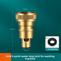 3/4" 1/2''Thread Connector Faucet Hose Tap Water Adapter Quick Connector Water Pipe Fittings Home Replacement Accessory Oasis Select D