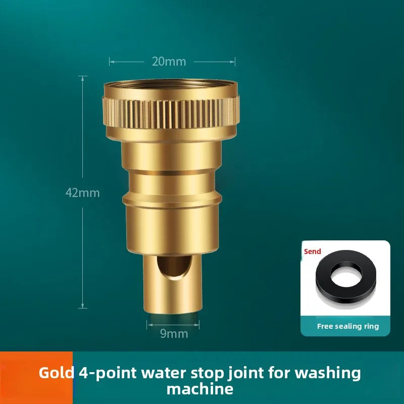 3/4" 1/2''Thread Connector Faucet Hose Tap Water Adapter Quick Connector Water Pipe Fittings Home Replacement Accessory Oasis Select D