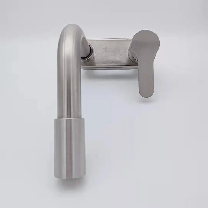 304 Stainless steel washbasin faucet toilet cold and hot duplex single handle double hole rotary head washbasin faucet Oasis Select