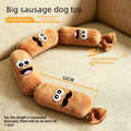 Creative and Interesting Sausage Shaped Squeaky Dog Plush Toy Bite Resistant Molar Chew Toy for Puppy Teeth Cleaning Oasis Select 1pcs