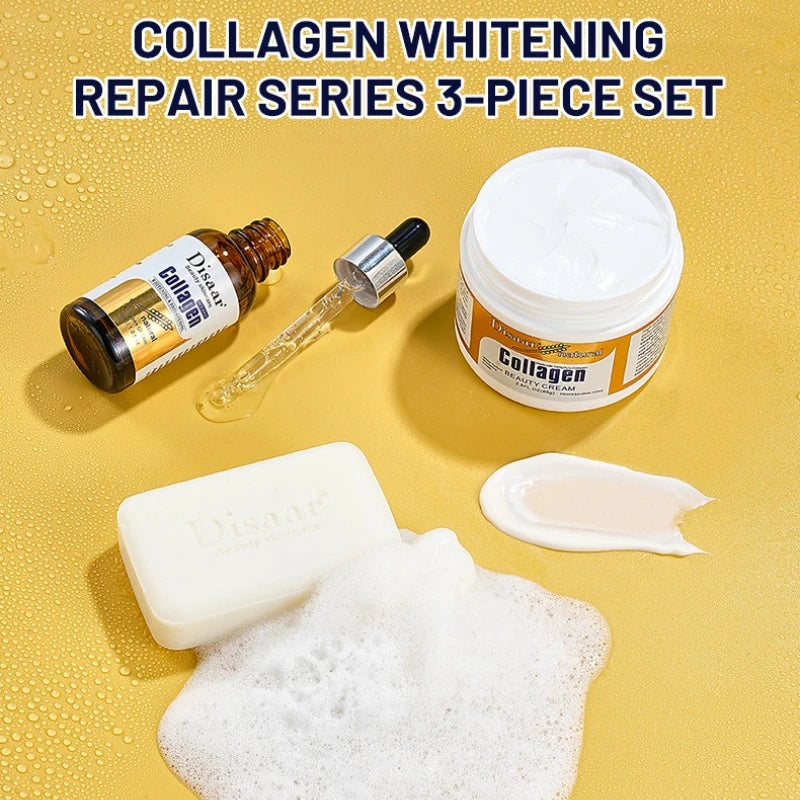 Collagen Brightening 3-piece Skin Care Kit Emollient Hydrating Factory Skin Care Product Kit Oasis Select