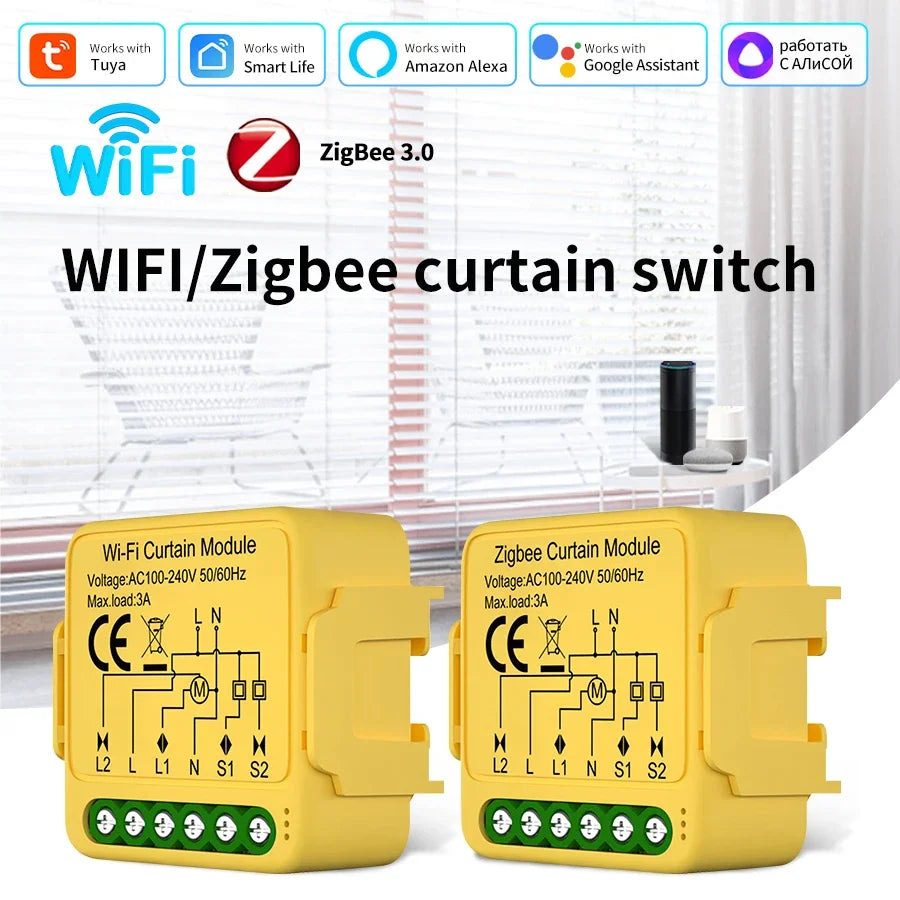 Tuya WiFi Smart Curtain Switch – Alexa & Google Home Smart Curtain Switch Oasis Select