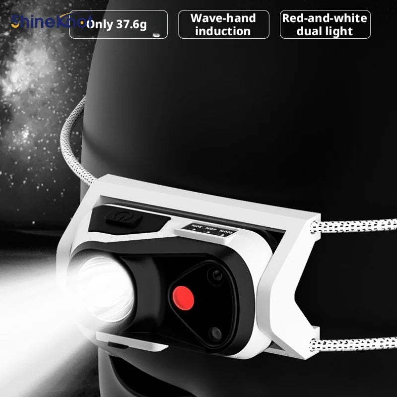 SHINEKNOT Rechargeable Induction Headlamp | 5W XPG 180° Beam