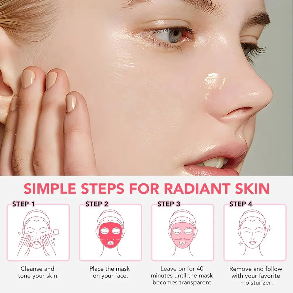 5pcs*30ml Hot Sale Seaweed Collagen Filling Crystal Mask Replenishing Fruit Jelly Skin Transparent Mask Skin Care Masque Oasis Select
