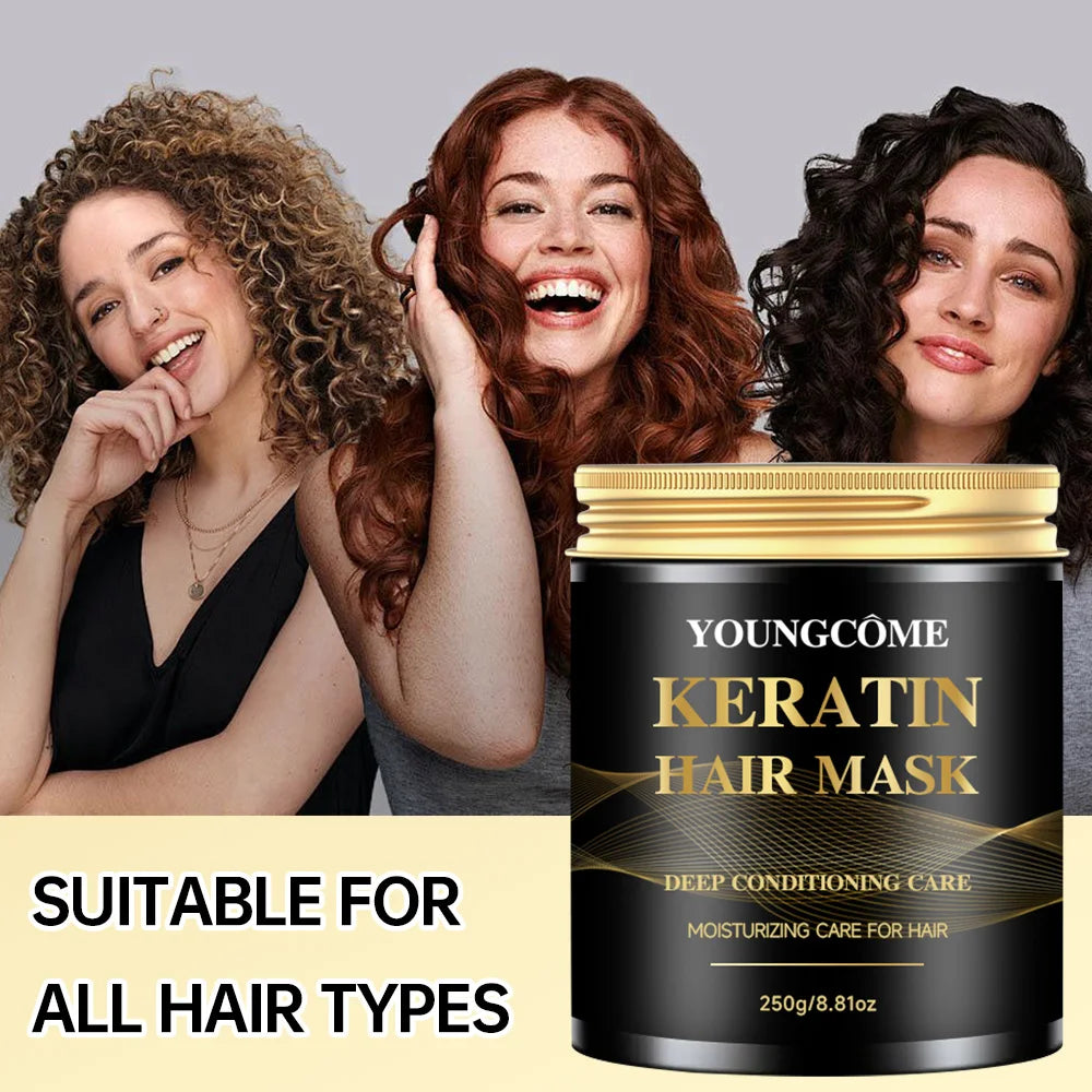 YOUNGCOME Keratin Collagen Hair Mask – Argan Oil, 250g