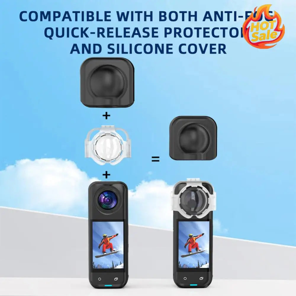 For Insta360 X5 Action Camera Lens Guard Wear Resist Lens Protector Cover Lightweight Anti-Scratch Lens Cap Lens Protect Sleeve Oasis Select