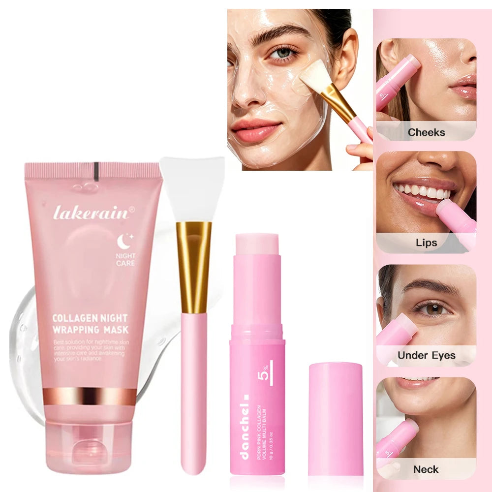 3-Piece Collagen Skincare Kit – Peel-Off Mask & PDRN Balm Collagen Skincare Set Oasis Select