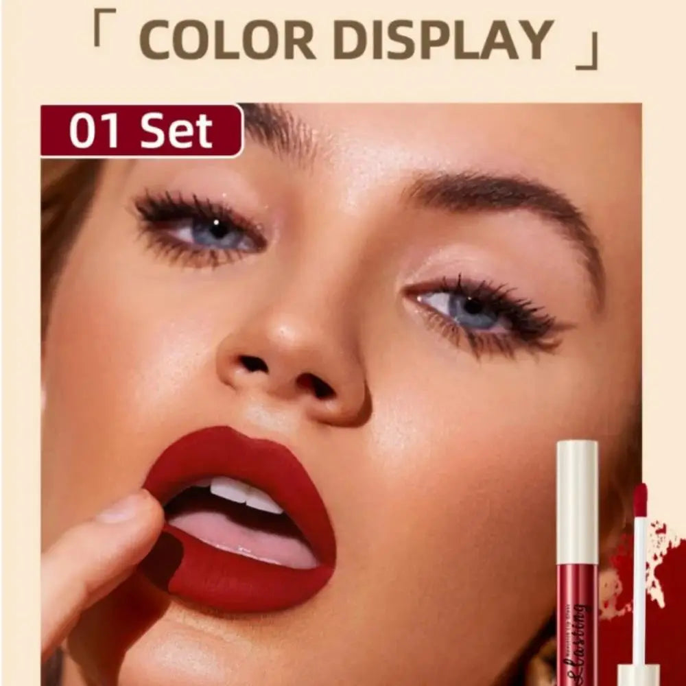 QiBest Matte Lip Gloss Set – 12 Waterproof Shades Long Lasting