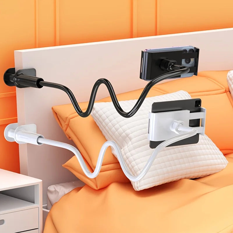 360° Rotating Tablet Phone Holder, Long Arm Spiral Base Mount for Bed Headboard Desk, Adjustable Stand Tablet Wall Mount Oasis Select