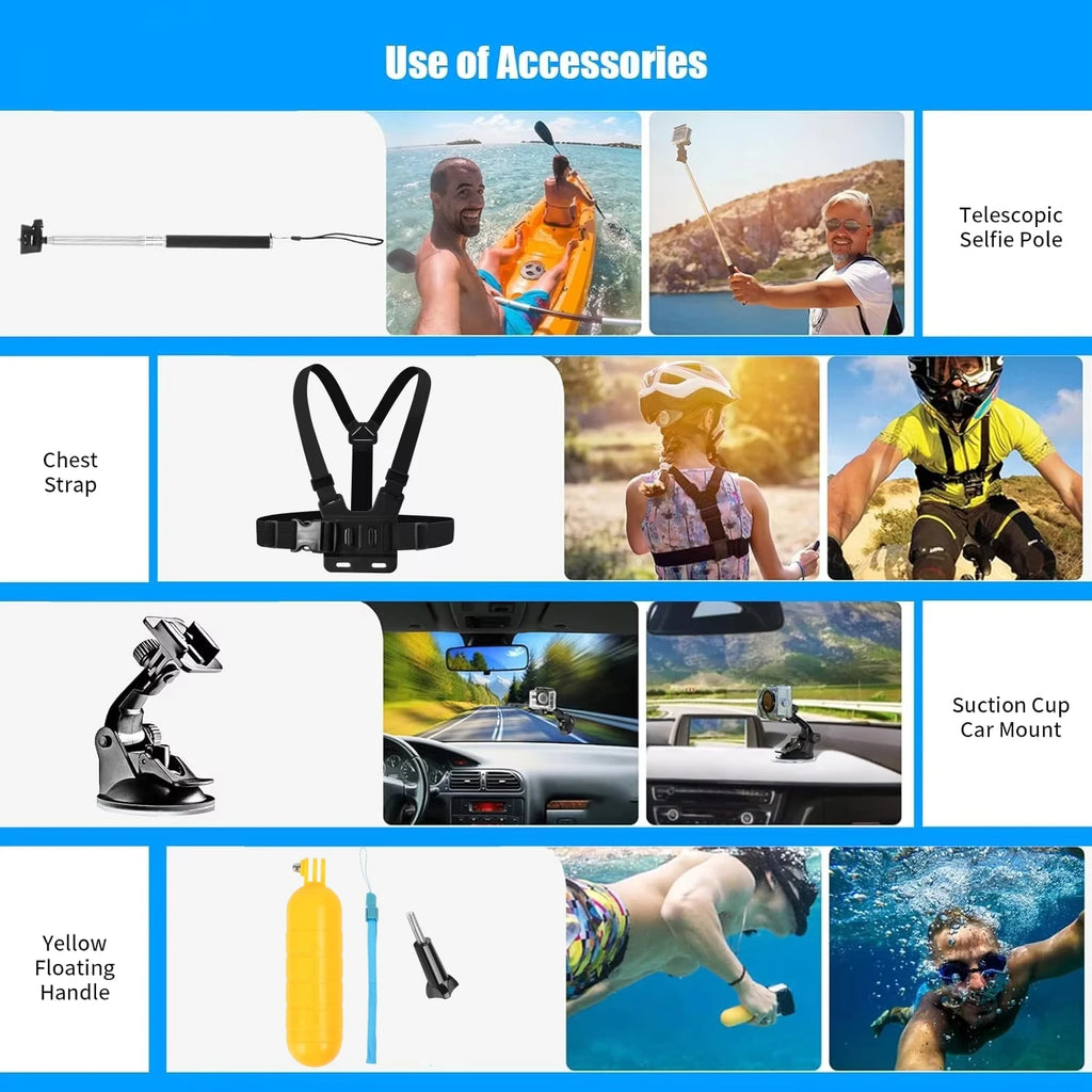 50-in-1 Action Camera Accessory Kit for GoPro, DJI & Insta360
