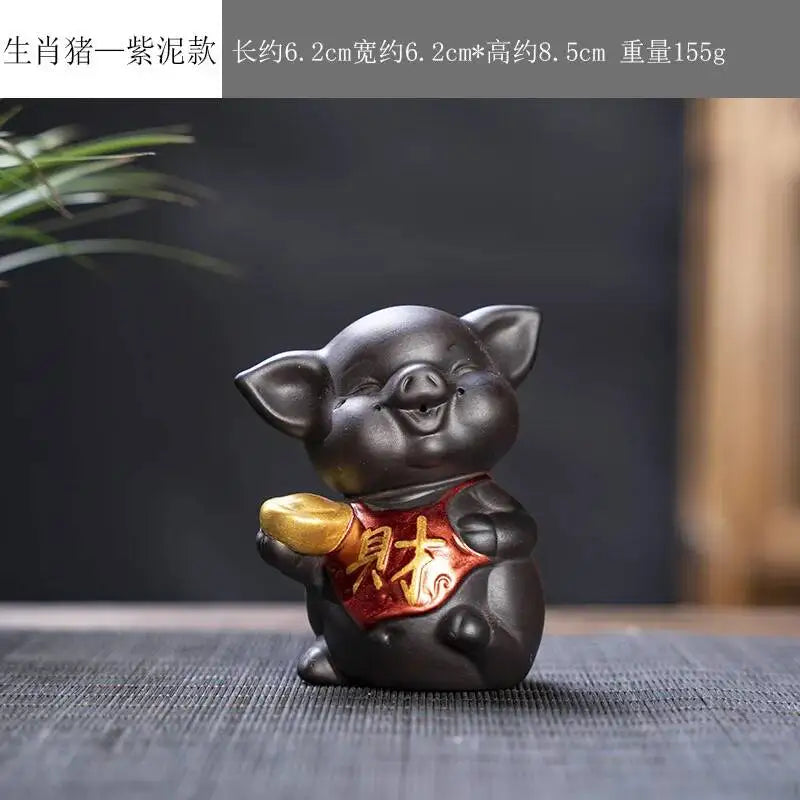 Zisha Twelve Zodiac Creative Tea Pet Ornaments Nurturable Play