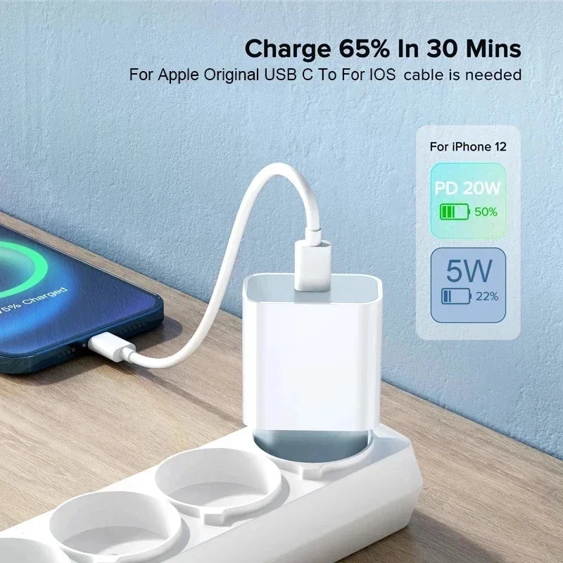 PD Charger 20W Fast Charging USB C Charger For iPhone 15 14 13 Pro Max Mini X XS Quick Charge Type C Phone Charger Power Adapter Oasis Select