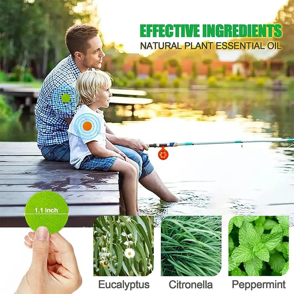 60Pcs Mosquito Repellent Patches Natural Mosquito Repellent Stickers Safe Anti-Mosquito Bites Stickers for Summer Outdoor Travel Oasis Select