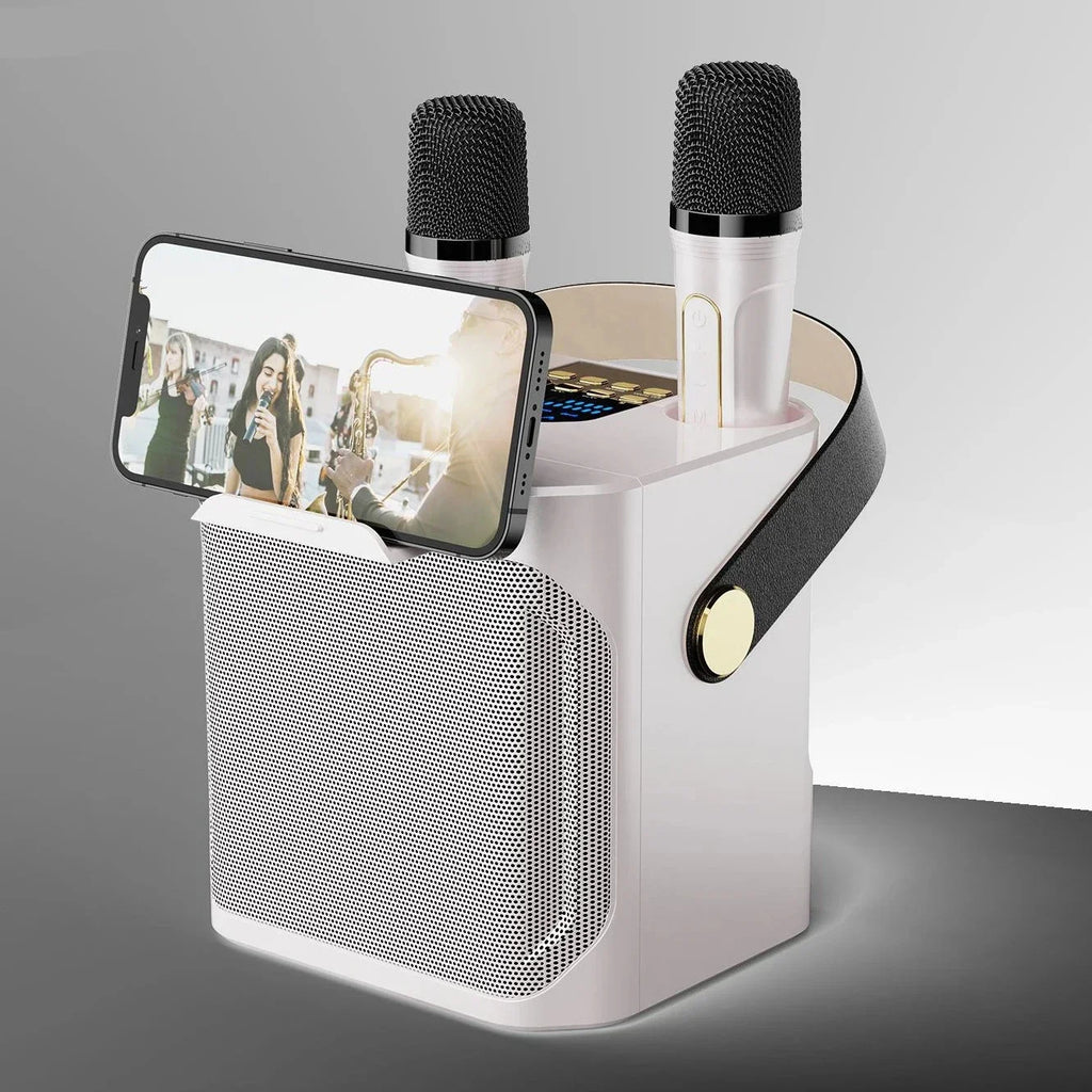 AyeBeau S882 Portable Karaoke Bluetooth Speaker + 2 Mics