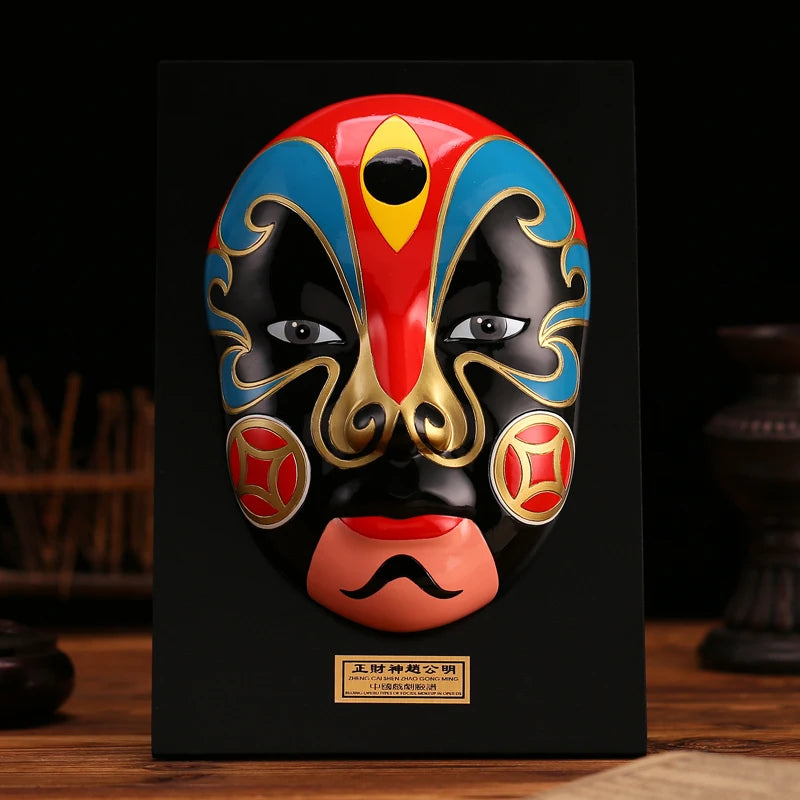 Large Peking Opera facial mask five road God of wealth hanging wall decoration Oasis Select 1