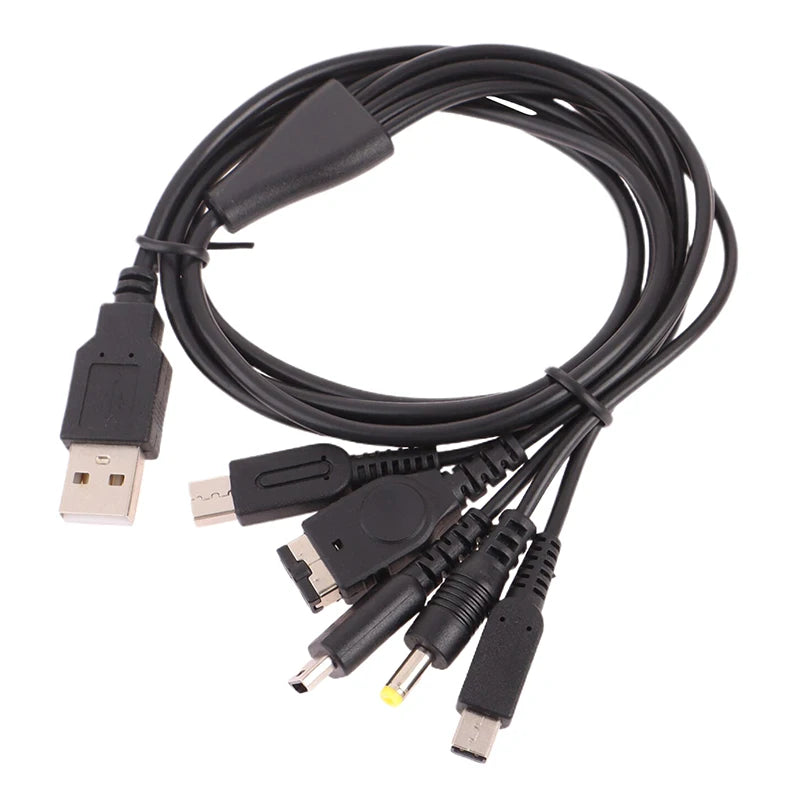 1.2M Cable Fast Charging Cable 5 In 1 USB Game Charger Cord Wire For New 3DS XL NDS Lite NDSI LL Wi I U GBA Oasis Select