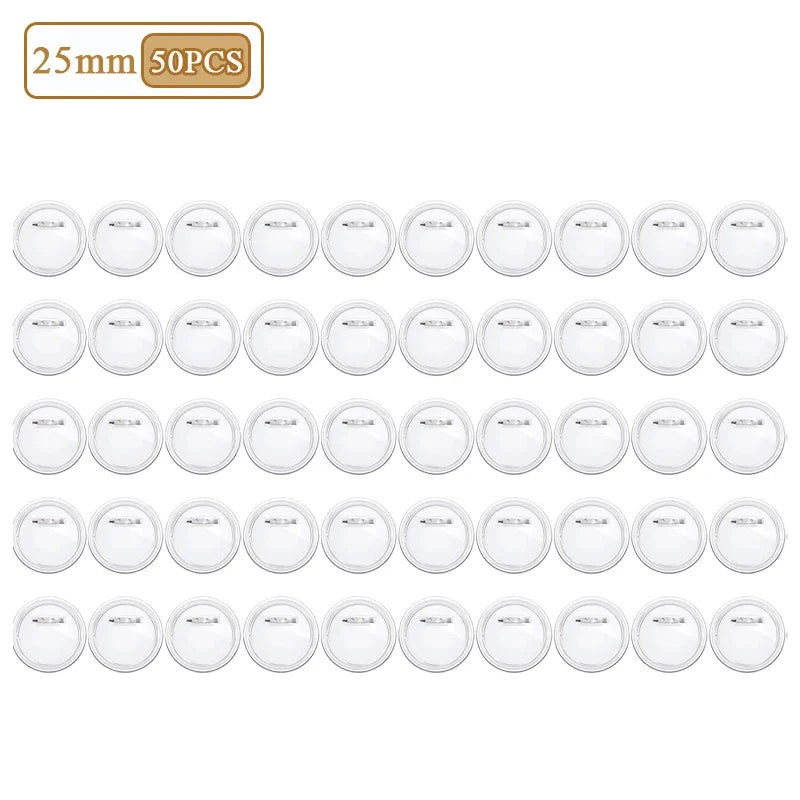 Badge Making Kit Round DIY Pin Button Supplies for Custom Name Tags Brooches Cosplay Party Craft Halloween Gift Christmas Gift Oasis Select 25mm-50PCS